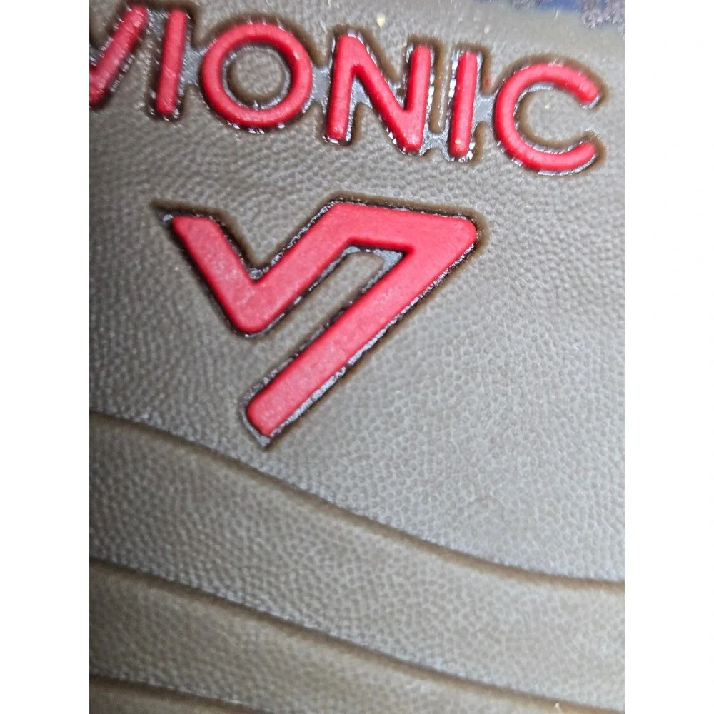 Vionic Pepper Ruched Grey Wedge Slide Sandals Orthotic Comfort Straps Womens‎ 9
